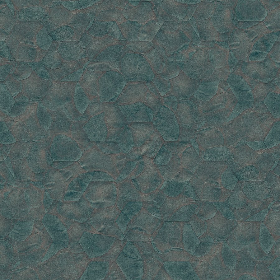 Zeleno-hnědá geometrická tapeta na zeď Zeleno-hnědá geometrická tapeta na zeď