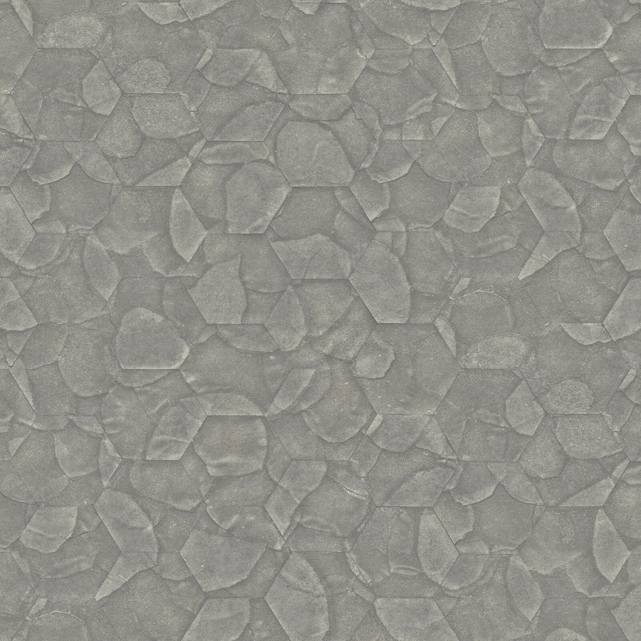 Tapety Yara - Šedo-stříbrná geometrická tapeta na zeď Šedo-stříbrná geometrická tapeta na zeď - Tapety Yara