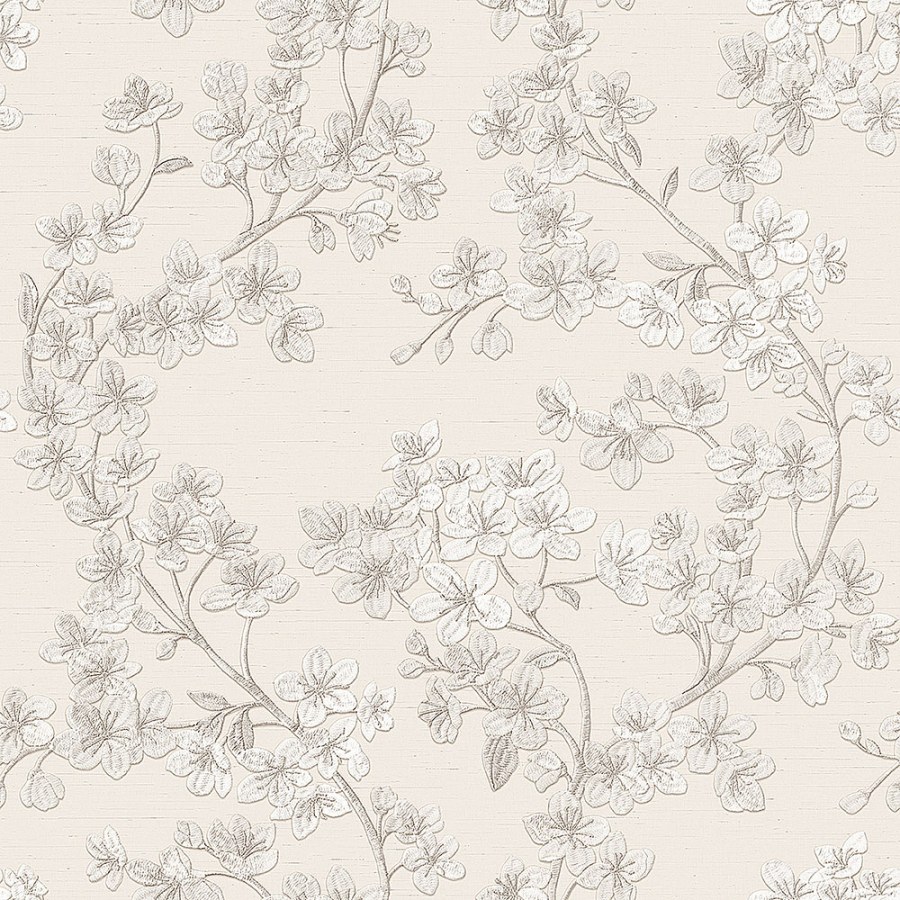 Krémová Tapeta květiny GR322201 - Tapety Yara