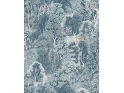 Modro-šedá tapeta na zeď