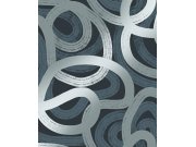 Modrá geometrická tapeta na zeď