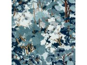 Modrá tapeta na zeď