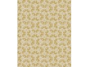 Tapety Yara - Okrovo-bílá geometrická tapeta na zeď Okrovo-bílá geometrická tapeta na zeď