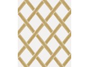 Tapety Yara - Bílo-okrová geometrická tapeta na zeď Bílo-okrová geometrická tapeta na zeď