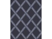 Tapety Yara - Modrá geometrická tapeta na zeď Modrá geometrická tapeta na zeď