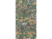 Tapety Yara - Zelená květinová tapeta na zeď Zelená květinová tapeta na zeď