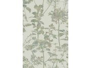 Tapety Yara - Šedo-zelená tapeta na zeď Šedo-zelená tapeta na zeď