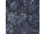 Tapety Yara - Modrá květinová tapeta na zeď Modrá květinová tapeta na zeď