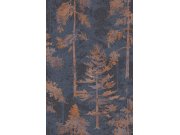 Modro-hnědá tapeta na zeď