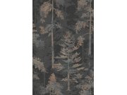 Tapety Yara - Šedo-černá tapeta na zeď Šedo-černá tapeta na zeď