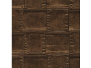 Tapeta imitace hnědé kůže 64811