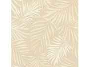 Tapety Yara - Béžová tapeta s listy Béžová tapeta s listy