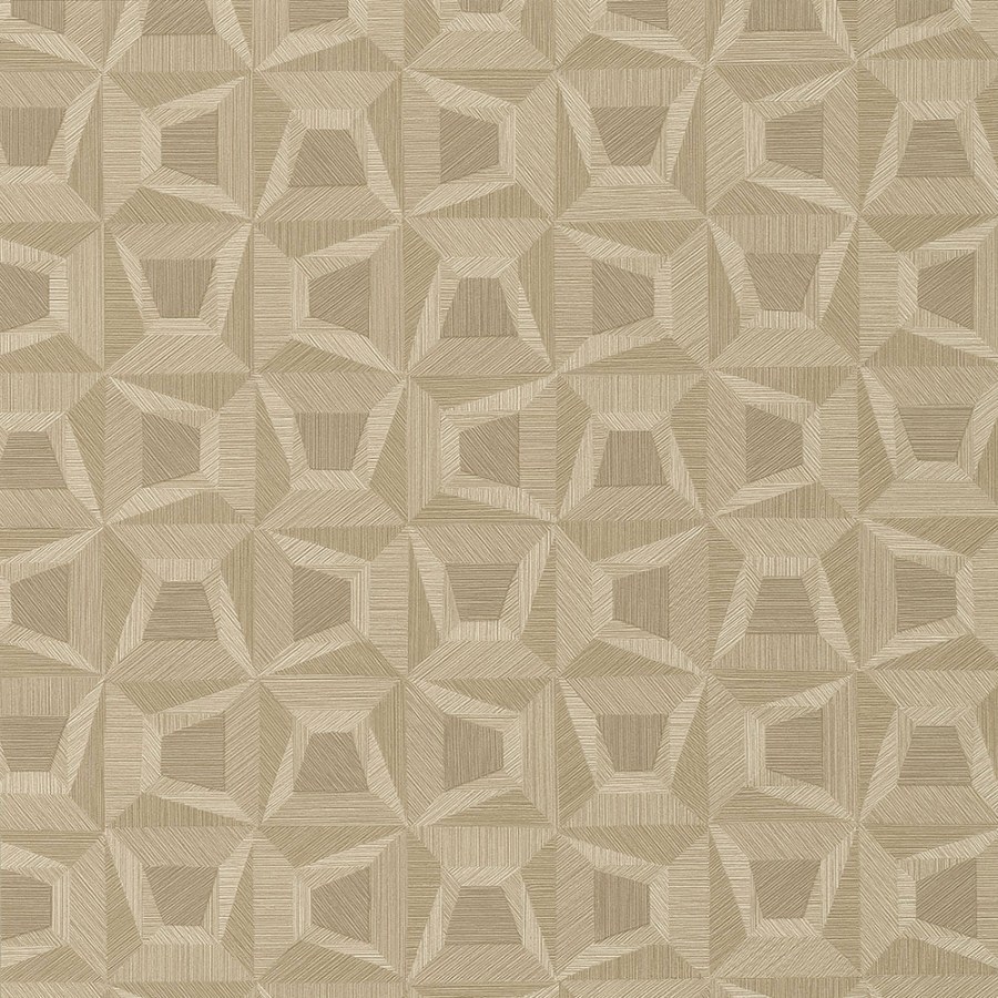 Hnědá geometrická Tapeta s vinylovým povrchem 31906 - Tapety Yara