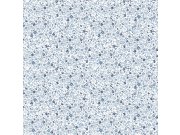 Tapety Yara - Modro-bílá květinová tapeta na zeď Modro-bílá květinová tapeta na zeď