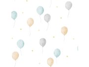 Tapeta s balonky a hvězdičkami