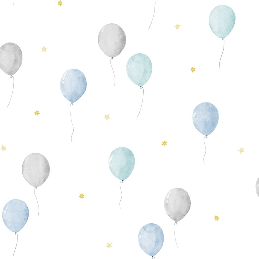 Tapeta s balonky a hvězdičkami Tapeta s balonky a hvězdičkami
