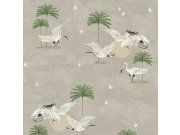 Béžová romantická tapeta na zeď