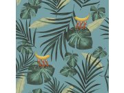 Tyrkysová tapeta na zeď