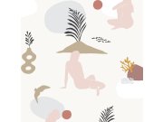 Krémová tapeta na zeď, ženy na pláži, Batabasta, ICH Wallcoverings Tapety Yara