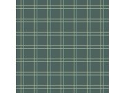 Zelená geometrická tapeta, tartan, Batabasta, ICH Wallcoverings Tapety Yara