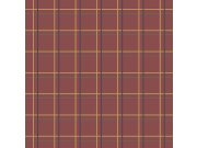 Červená geometrická tapeta, tartan, Batabasta, ICH Wallcoverings Tapety Yara
