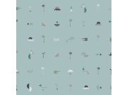 Tapety Yara - Modrá tapeta s palmami Modrá tapeta s palmami