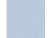 Světle modrá tapeta s kotvičkami - A82801