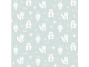 Tapety Yara - Mentolově zelená tapeta pro nejmenší děti - lesní zvířátka- L91304 Mentolově zelená tapeta pro nejmenší děti - lesní zvířátka- L91304