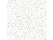 Bílá tapeta s růžovými flíčky - L99303