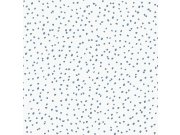 Bílá tapeta s modrými flíčky - L99301