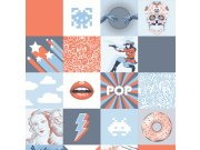 Kolážová tapeta pro teenagery - M53201