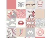 Kolážová tapeta pro teenagery - M53203