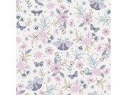 Tapety Yara - Květinová tapeta s motýly - M58103 Květinová tapeta s motýly - M58103