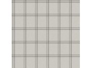 Tapeta na zed imitace látky, šedobéžová káro, Natural Fabrics, Origin