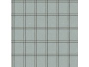 Tapeta na zed imitace látky, šedomodré káro, Natural Fabrics, Origin