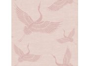 Růžová tapeta - ptáci