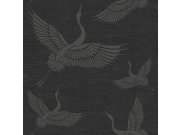 Tapety Yara - Šedočerná tapeta - ptáci Šedočerná tapeta - ptáci