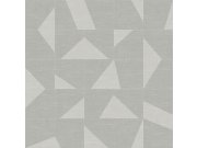 Šedá geometrická tapeta s látkovou texturou, Natural Fabrics, Origin Tapety Yara