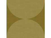 Okrová geometrická tapeta - polokoule -, Natural Fabrics, Origin Tapety Yara