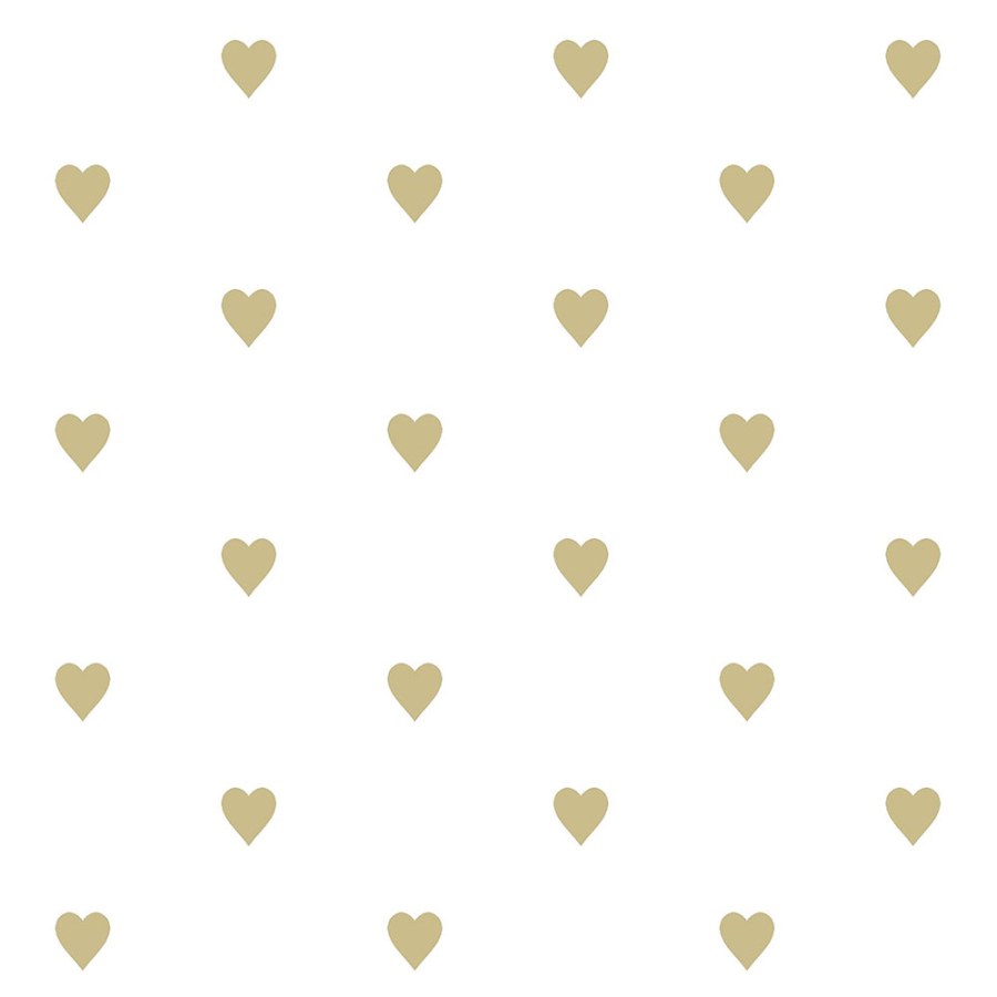 Tapety Yara - Tapeta bílá se zlatými srdíčky 347679 Tapeta bílá se zlatými srdíčky 347679 - Tapety Yara