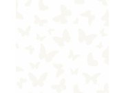 Tapety Yara - Bílá tapeta s motýly 347690 Bílá tapeta s motýly 347690