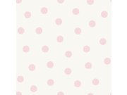 Tapety Yara - Metalická tapeta s růžovými puntíky - 347701 Metalická tapeta s růžovými puntíky - 347701