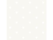 Metalická tapeta se srdíčky - 347704