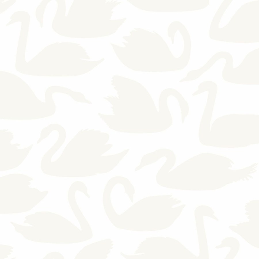 Metalická tapeta s labutěmi - 347707 - Tapety Yara