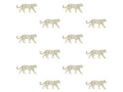Tapety Yara - Tapeta bílá se zlatými leopardy 347685 Tapeta bílá se zlatými leopardy 347685