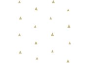 Tapety Yara - Tapeta bílá se zlatými trojúhelníky 347680 Tapeta bílá se zlatými trojúhelníky 347680