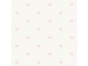 Tapety Yara - Metalická tapeta s růžovými korunkami - 347702 Metalická tapeta s růžovými korunkami - 347702