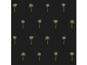 Černá tapeta se zlatými palmami, Paradise, Esta Home Tapety Yara