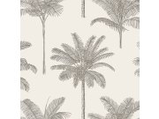 Béžová tapeta s palmami, Paradise, Esta Home Tapety Yara