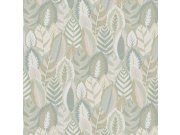 Tapety Yara - Šedo-zelená tapeta s listy Šedo-zelená tapeta s listy